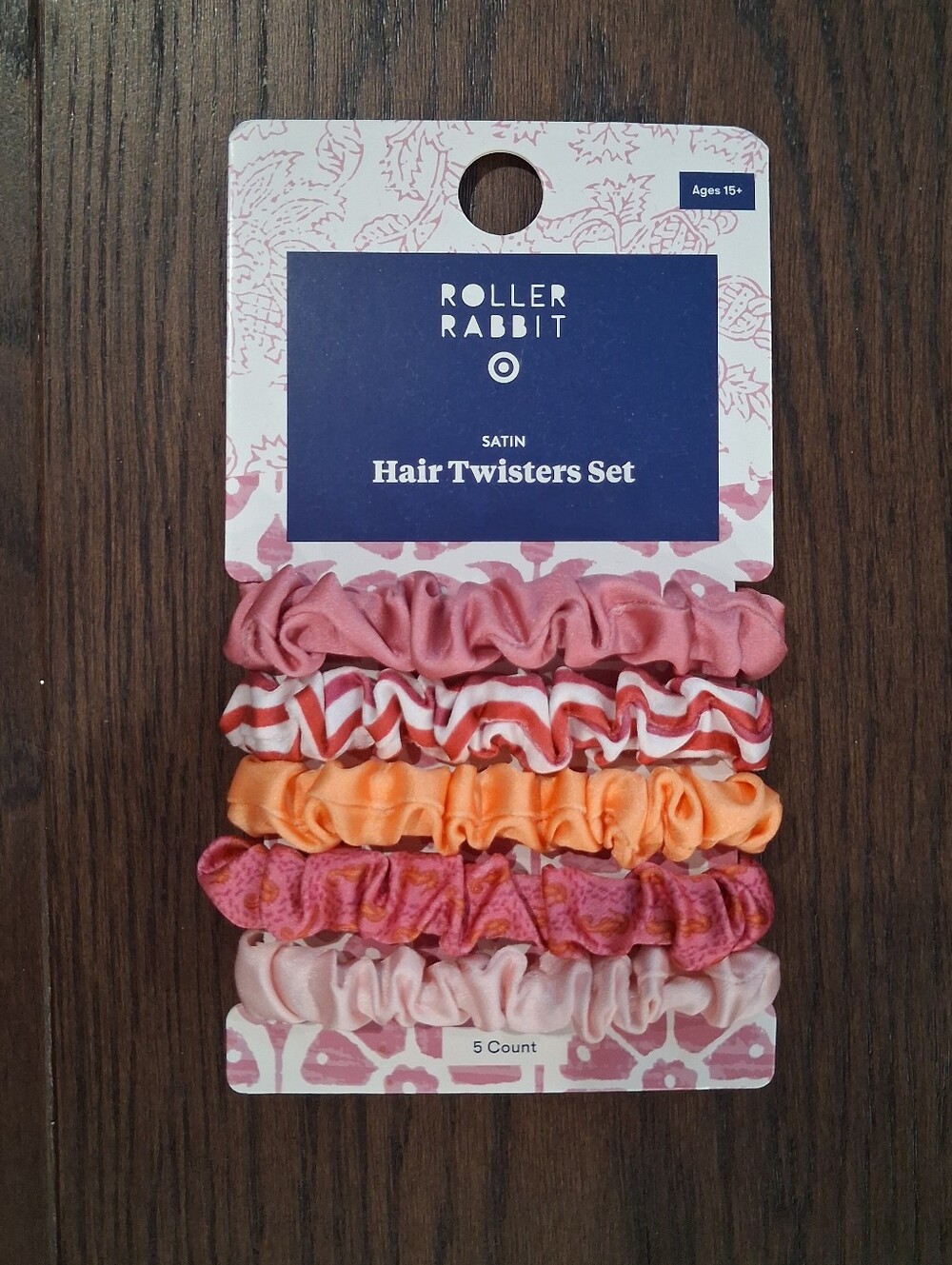 Roller Rabbit x Target Pink & Orange Satin Hair Tie Set